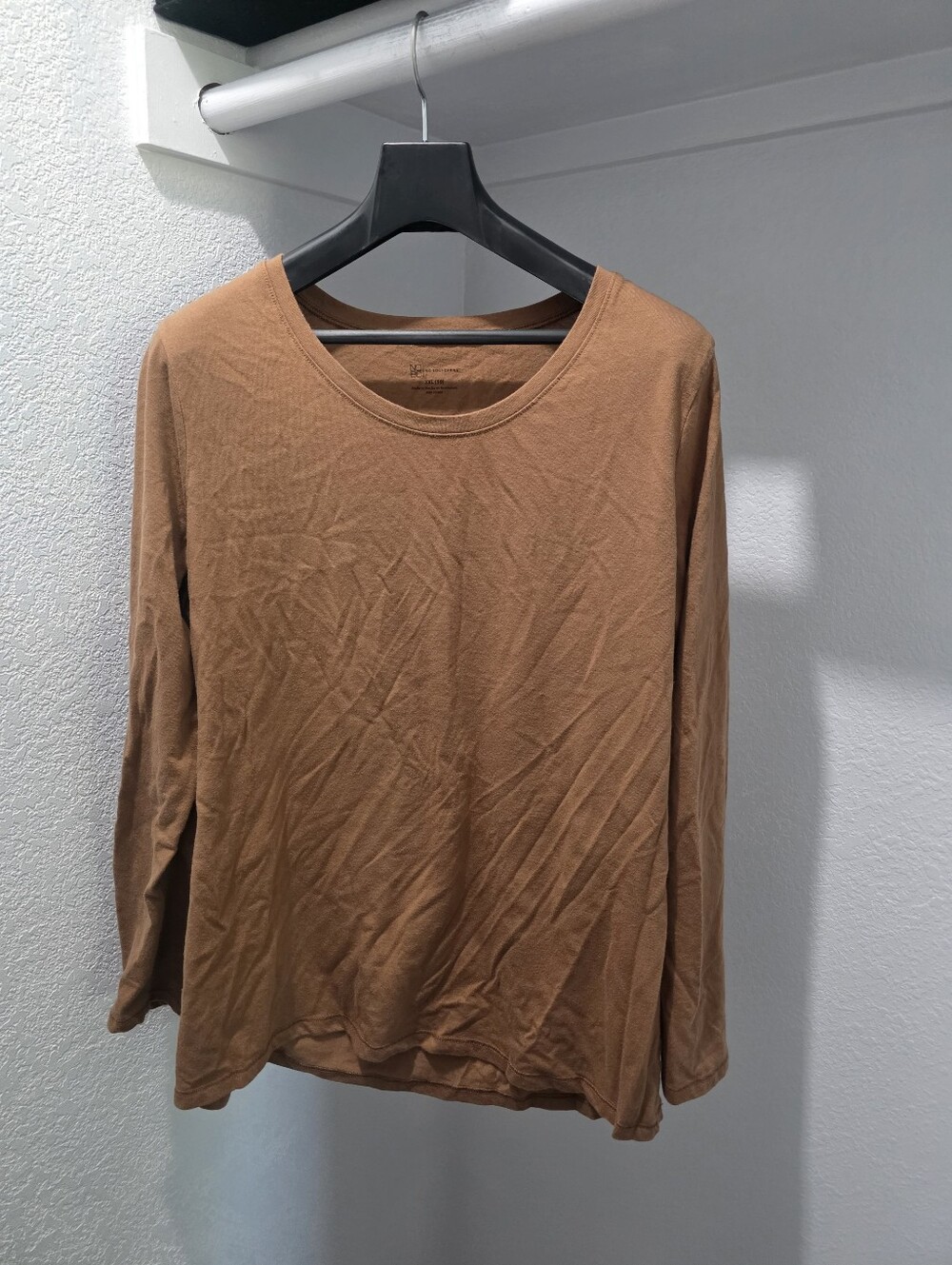 Women's XXL brown long sleeve crewneck